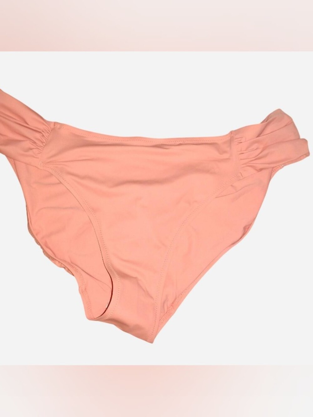 Coral Ruched Side Swim Bottom / Bikini Bottom _Size XXL New